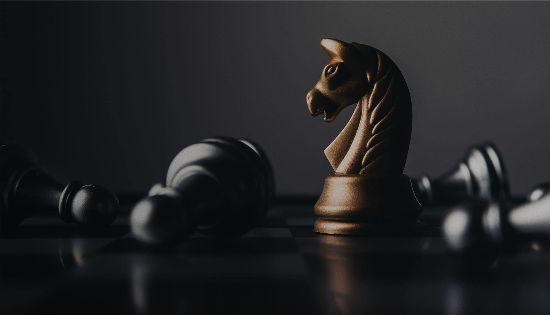 Bronze chess knight